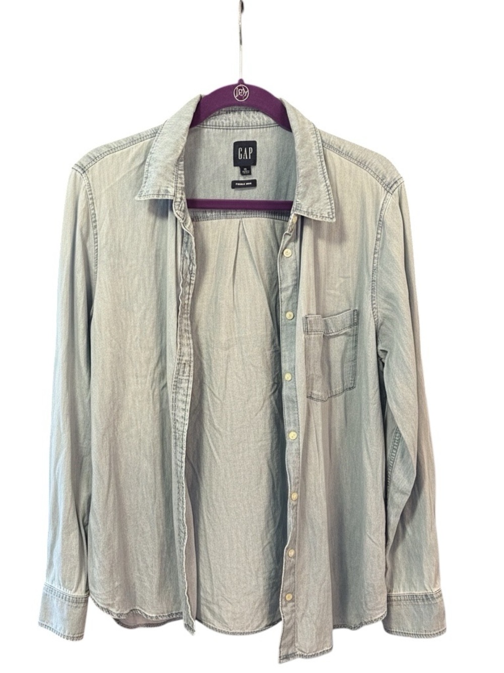 GAP Light Wash Denim Shirt - Light Blue